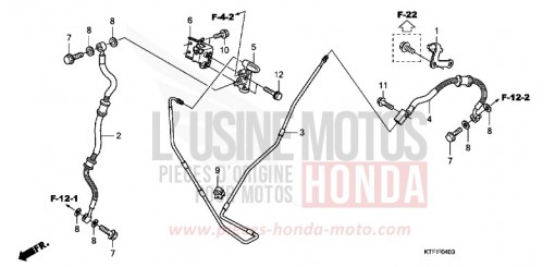DURITE DE FREIN AR./TUYAU DE FREIN (SH125/R/150/R) SH125A de 2010